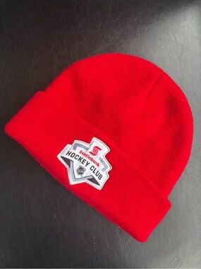 Scotiabank Hockey Club Red Knit Beanie.